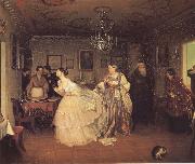 Pavel Fedotov The Major-s Marriage Proposal painting